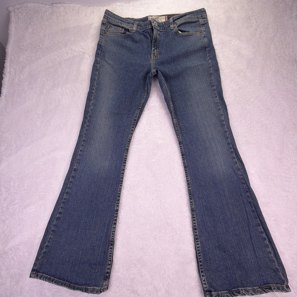 Vintage Levis 519 Flare Womens 13M (34x31) Flare Boot Stretch Denim Jeans Y2K